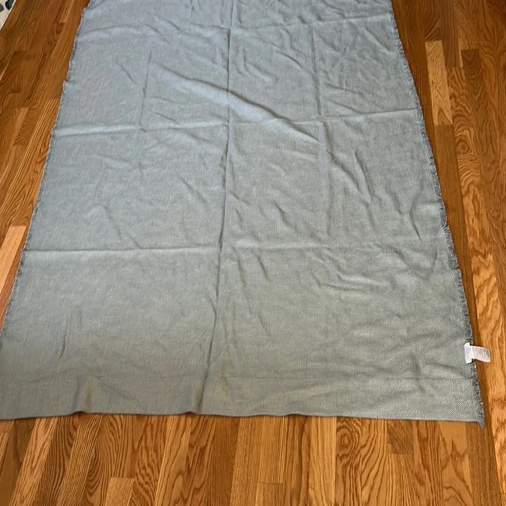 Anthropologie Pair of Lux Linen Blend Curtain Seafoam NWT